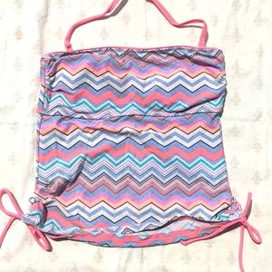 Tankini top with chevron print